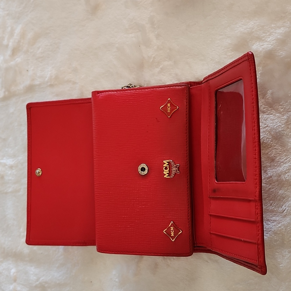 MCM Red Leather Wallet - Picture 4 of 10